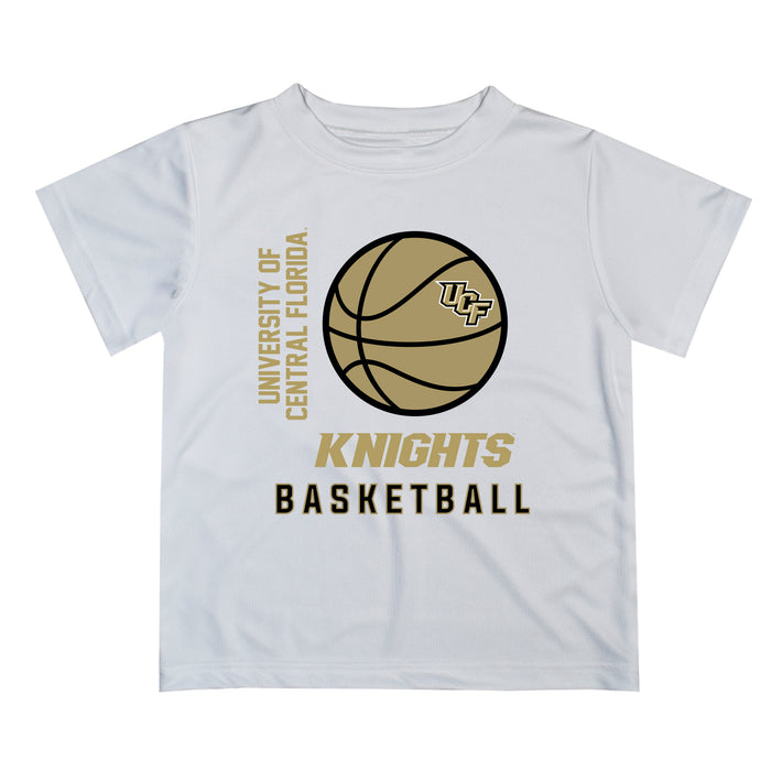UCF Knights Vive La Fete Basketball V1 White Short Sleeve Tee Shirt