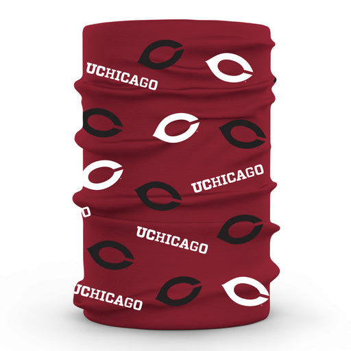 University of Chicago Maroons Neck Gaiter Maroon All Over Logo - Vive La Fête - Online Apparel Store