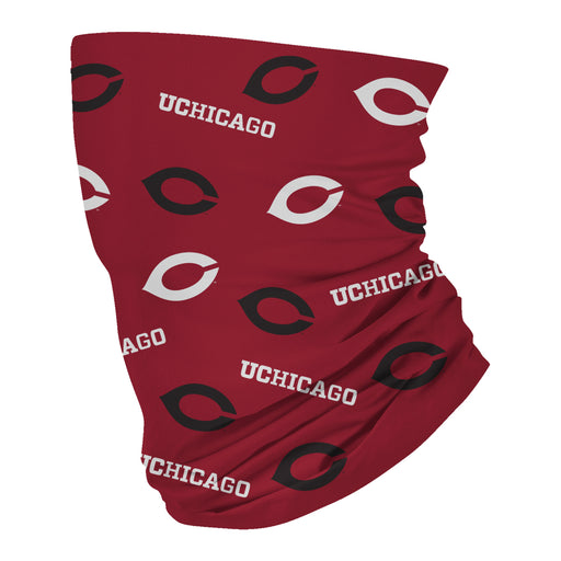 University of Chicago Maroons Neck Gaiter Maroon All Over Logo - Vive La Fête - Online Apparel Store