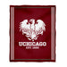 University of Chicago Maroons Vive La Fete Kids Game Day Maroon Plush Soft Minky Blanket 36 x 48 Mascot