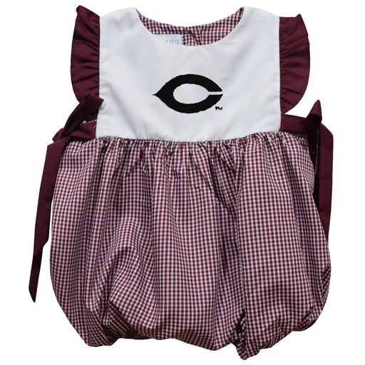 University of Chicago Maroons Embroidered Maroon Gingham Girls Bubble
