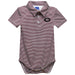 University Of Chicago Embroidered Maroon Stripe Knit Boys Polo Bodysuit