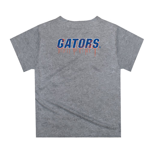Florida Gators Original Dripping Football Helmet Heather Gray T-Shirt by Vive La Fete - Vive La Fête - Online Apparel Store