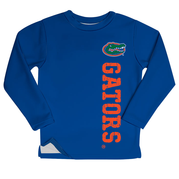 Florida Gators Logo Blue Long Sleeve Fleece Sweatshirt Side Vents - Vive La Fête - Online Apparel Store