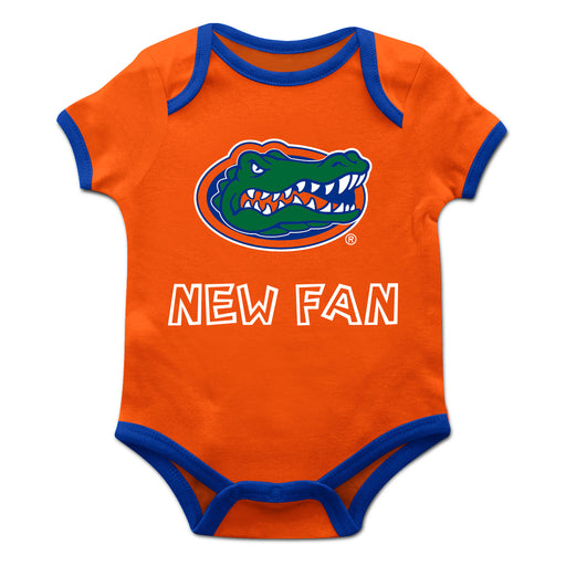 Florida Gators Vive La Fete Infant Orange Short Sleeve Onesie New Fan Logo and Mascot Bodysuit
