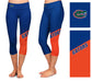 Florida Gators Vive La Fete Game Day Collegiate Leg Color Block Girls Blue Orange Capri Leggings - Vive La Fête - Online Apparel Store