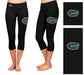 Florida Gators Vive La Fete Game Day Collegiate Large Logo on Thigh and Waist Girls Black Capri Leggings - Vive La Fête - Online Apparel Store