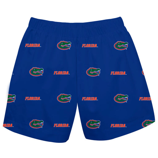 Florida Gators Vive La Fete Boys Game Day All Over Logo Elastic Waist Classic Play Blue Pull On Short
