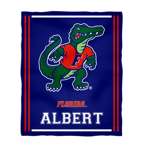 Florida Gators Vive La Fete Kids Game Day Blue Plush Soft Minky Blanket 36 x 48 Mascot