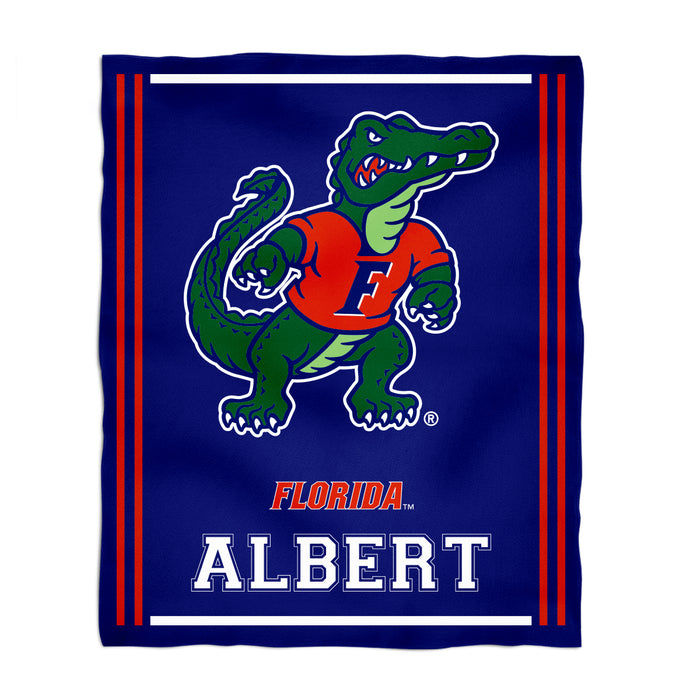 Florida Gators Vive La Fete Kids Game Day Blue Plush Soft Minky Blanket 36 x 48 Mascot