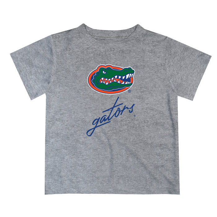 Florida Gators Vive La Fete Script V1 Gray Short Sleeve Tee Shirt