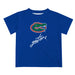 Florida Gators Vive La Fete Script V1 Blue Short Sleeve Tee Shirt