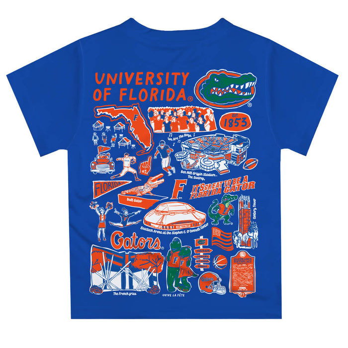 Florida Gators Hand Sketched Vive La Fete Impressions Artwork Boys Orange Short Sleeve Tee Shirt - Vive La Fête - Online Apparel Store
