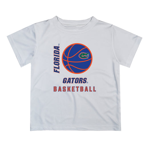 Florida Gators Vive La Fete Basketball V1 White Short Sleeve Tee Shirt