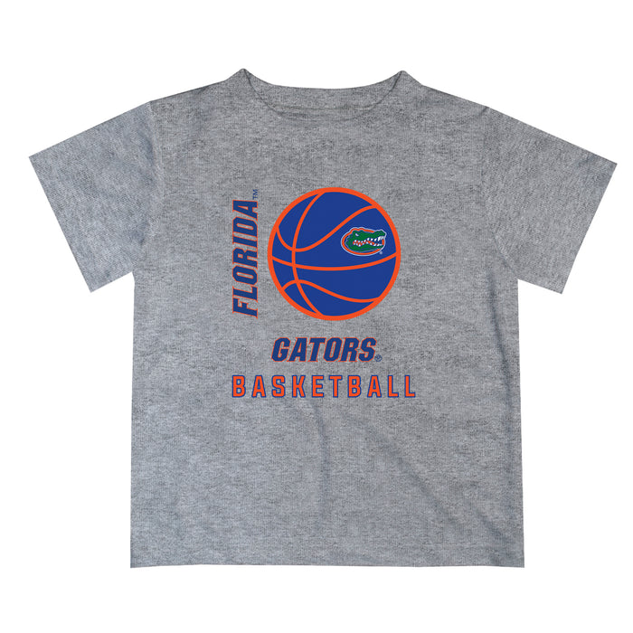 Florida Gators Vive La Fete Basketball V1 Gray Short Sleeve Tee Shirt