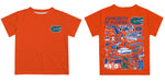 Florida Gators Hand Sketched Vive La Fete Impressions Artwork Boys Orange Short Sleeve Tee Shirt - Vive La Fête - Online Apparel Store