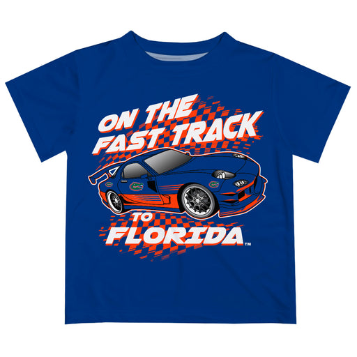 Florida Gators Vive La Fete Fast Track Boys Game Day Blue Short Sleeve Tee