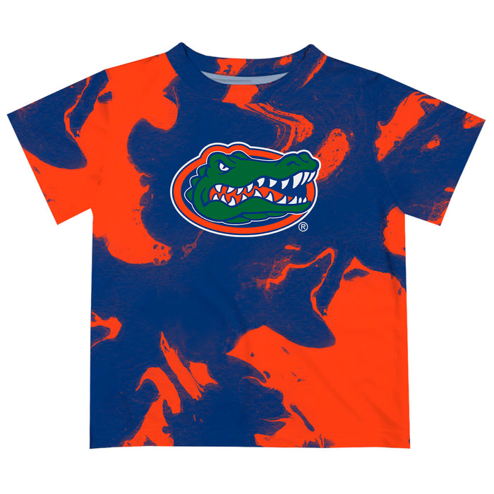 Florida Gators Vive La Fete Marble Boys Game Day Blue Short Sleeve Tee