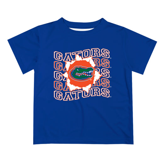 Florida Gators Vive La Fete  Blue Art V1 Short Sleeve Tee Shirt
