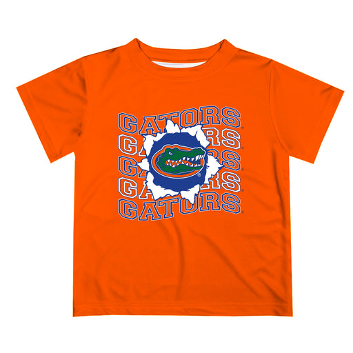Florida Gators Vive La Fete  Orange Art V1 Short Sleeve Tee Shirt