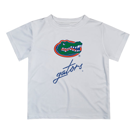 Florida Gators Vive La Fete Script V1 White Short Sleeve Tee Shirt