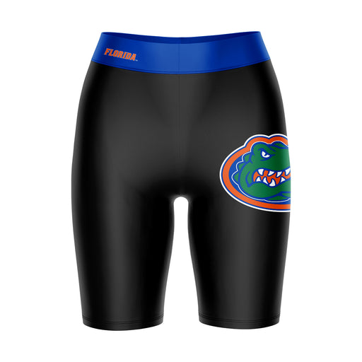 Florida Gators Vive La Fete Game Day Logo on Thigh and Waistband Black and Blue Women Bike Short 9 Inseam