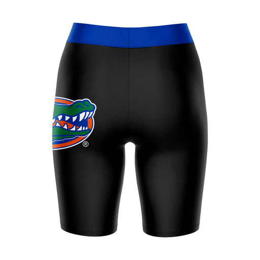 Florida Gators Vive La Fete Game Day Logo on Thigh and Waistband Black and Blue Women Bike Short 9 Inseam - Vive La Fête - Online Apparel Store