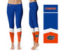 Florida Gators Vive La Fete Game Day Collegiate Ankle Color Block Women Blue Orange Yoga Leggings - Vive La Fête - Online Apparel Store