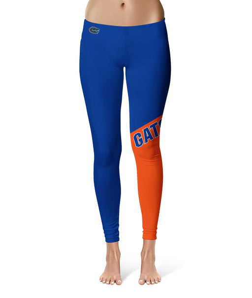 Florida Gators Vive La Fete Game Day Collegiate Leg Color Block Women Blue Orange Yoga Leggings