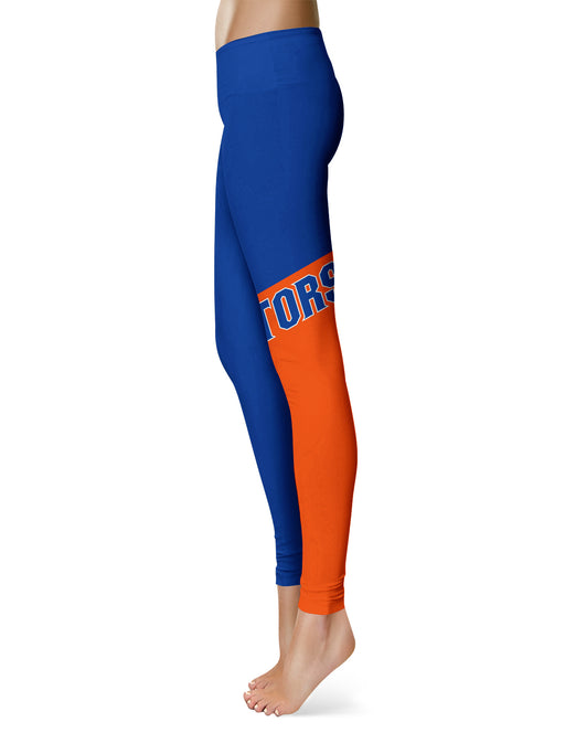 Florida Gators Vive La Fete Game Day Collegiate Leg Color Block Women Blue Orange Yoga Leggings - Vive La Fête - Online Apparel Store