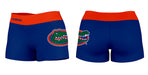 Florida Gators Vive La Fete Logo on Thigh & Waistband Blue Orange Women Yoga Booty Workout Shorts 3.75 Inseam - Vive La Fête - Online Apparel Store