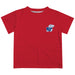 Kansas Jayhawks Hand Sketched Vive La Fete Impressions Artwork Boys Red Short Sleeve Tee Shirt