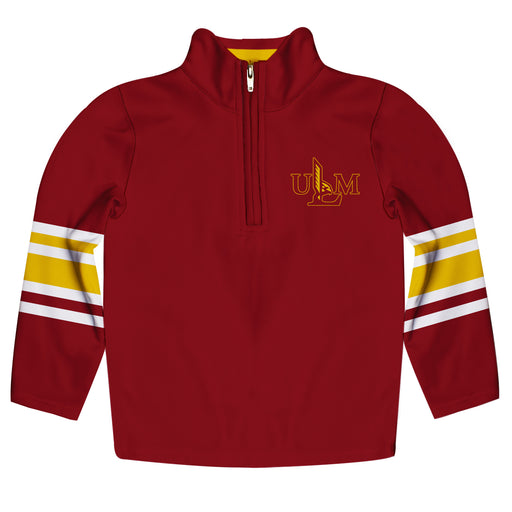 Louisiana Monroe Warhawks ULM Vive La Fete Game Day Maroon Quarter Zip Pullover Stripes on Sleeves - Vive La Fête - Online Apparel Store