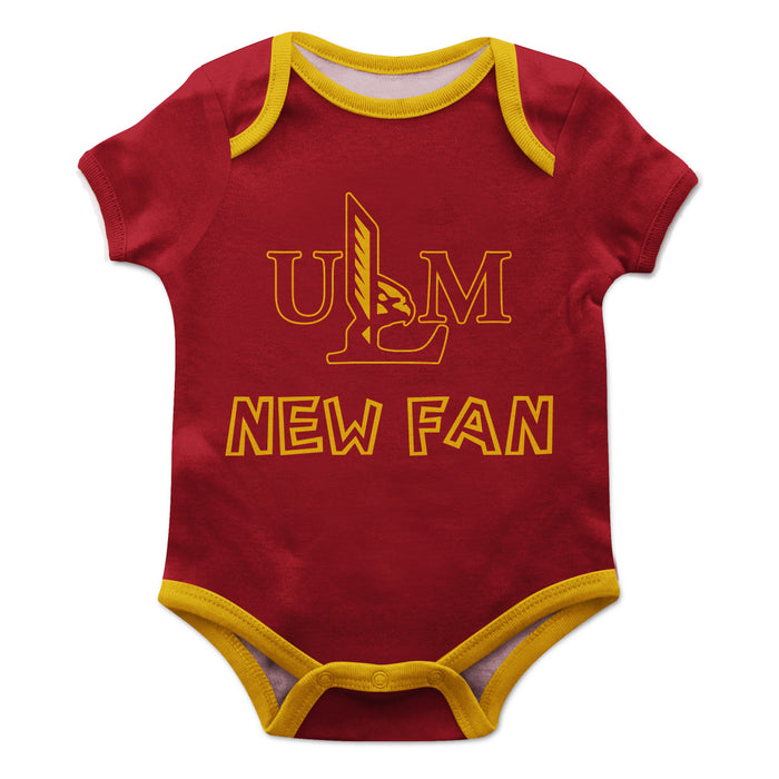 Louisiana Monroe Warhawks ULM Vive La Fete Infant Game Day Maroon Short Sleeve Onesie New Fan Logo and Mascot Bodysuit - Vive La Fête - Online Apparel Store