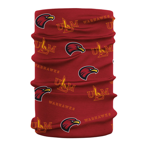 University of Louisiana Monroe Warhawks ULM All Over Logo Game Day  Collegiate Face Cover Soft 4-Way Stretch Neck Gaiter - Vive La Fête - Online Apparel Store