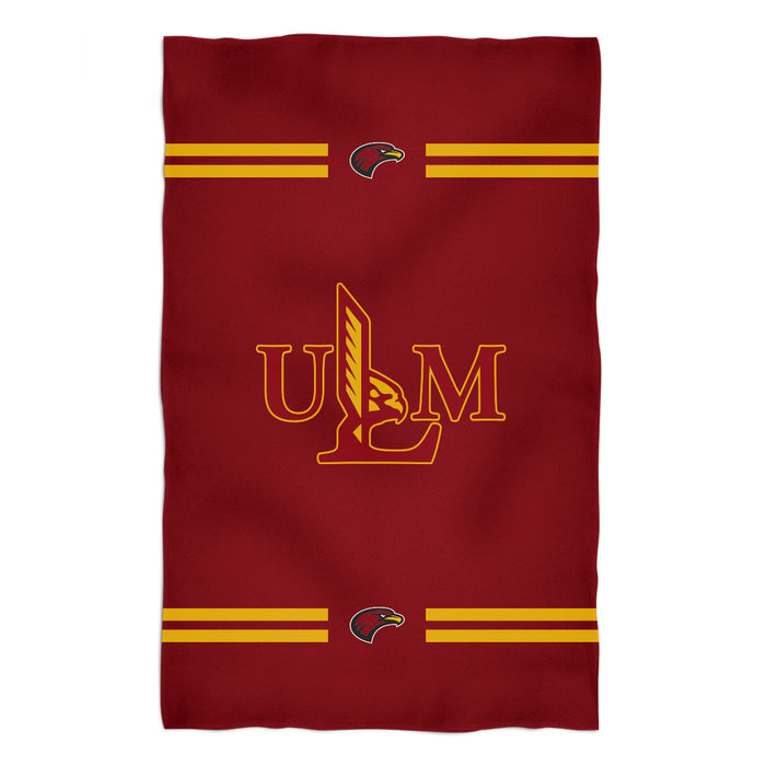 Louisiana Monroe Warhawks ULM Vive La Fete Game Day Absorvent Premium Maroon Beach Bath Towel 51 x 32" Logo and Stripes" - Vive La Fête - Online Apparel Store