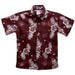 University of Louisiana Monroe Warhawks ULM Maroon Hawaiian Short Sleeve Button Down Shirt