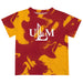 University of Louisiana Monroe Warhawks ULM Vive La Fete Marble Boys Game Day Maroon Short Sleeve Tee