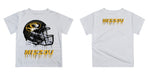 Missouri Tigers MU Original Dripping Football Helmet White T-Shirt by Vive La Fete - Vive La Fête - Online Apparel Store