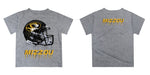 Missouri Tigers MU Original Dripping Football Helmet Heather Gray T-Shirt by Vive La Fete - Vive La Fête - Online Apparel Store