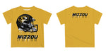 Missouri Tigers MU Original Dripping Football Helmet Gold T-Shirt by Vive La Fete - Vive La Fête - Online Apparel Store