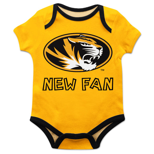 Missouri Tigers MU Vive La Fete Infant Game Day Gold Short Sleeve Onesie New Fan Mascot Bodysuit - Vive La Fête - Online Apparel Store