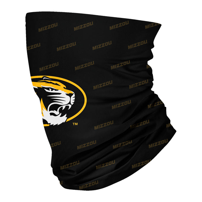 Missouri Tigers MU Vive La Fete All Over Logo Game Day  Collegiate Face Cover Soft 4-Way Stretch Neck Gaiter - Vive La Fête - Online Apparel Store