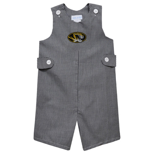Missouri Tigers MU Embroidered Black Gingham Boys Jon Jon