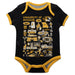 Missouri Tigers MU Hand Sketched Vive La Fete Impressions Artwork Infant Black Short Sleeve Onesie Bodysuit