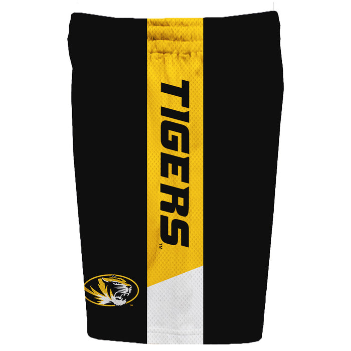 Missouri Tigers MU Vive La Fete Game Day Black Stripes Boys Solid Gold Athletic Mesh Short - Vive La Fête - Online Apparel Store