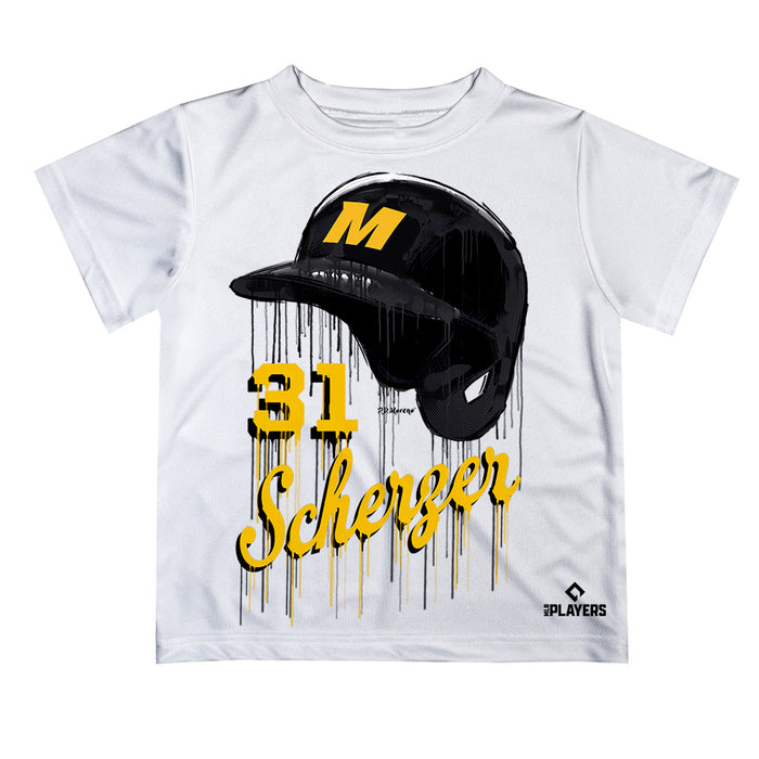 MLB Players Association Max Scherzer Missouri Tigers MU MLBPA Officially Licensed by Vive La Fete Dripping T-Shirt
