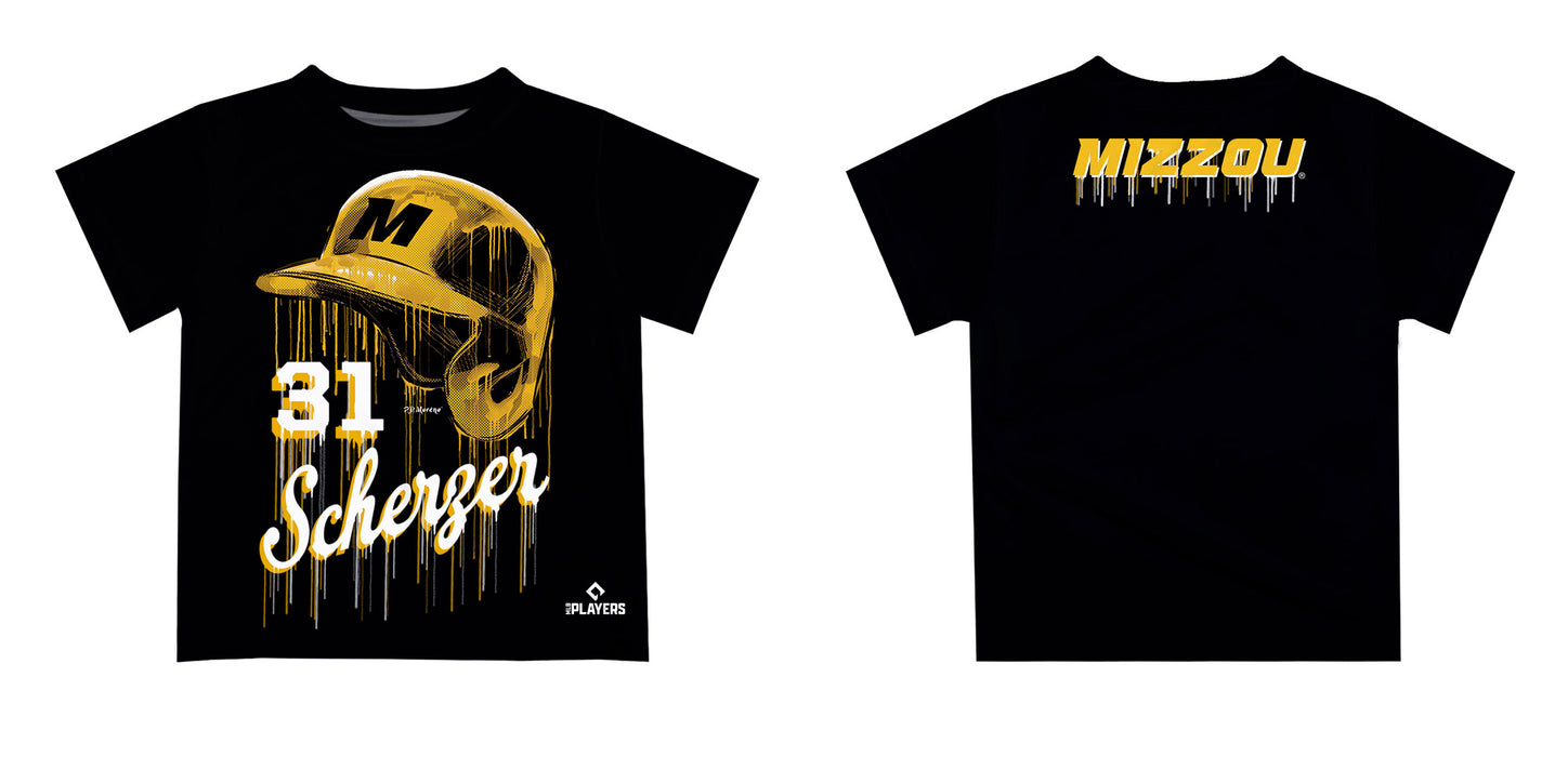 MLB Players Association Max Scherzer Missouri Tigers MU MLBPA Officially Licensed by Vive La Fete Dripping T-Shirt - Vive La Fête - Online Apparel Store