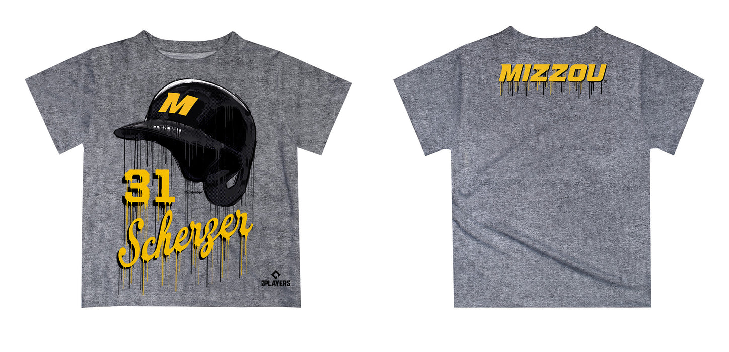 MLB Players Association Max Scherzer Missouri Tigers MU MLBPA Officially Licensed by Vive La Fete Dripping T-Shirt - Vive La Fête - Online Apparel Store