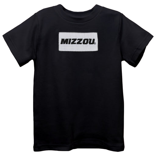 Missouri Tigers MU Smocked Black Knit Short Sleeve Boys Tee Shirt